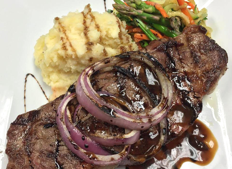 Some of our most popular entrees New York strip steak include hamburgers, meatloaf, roast duck and pork.